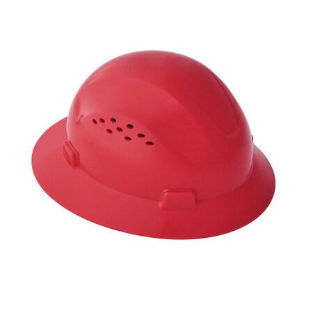 Jackson Safety Advantage Full Brim Hard Hat, Vented, Red 20824